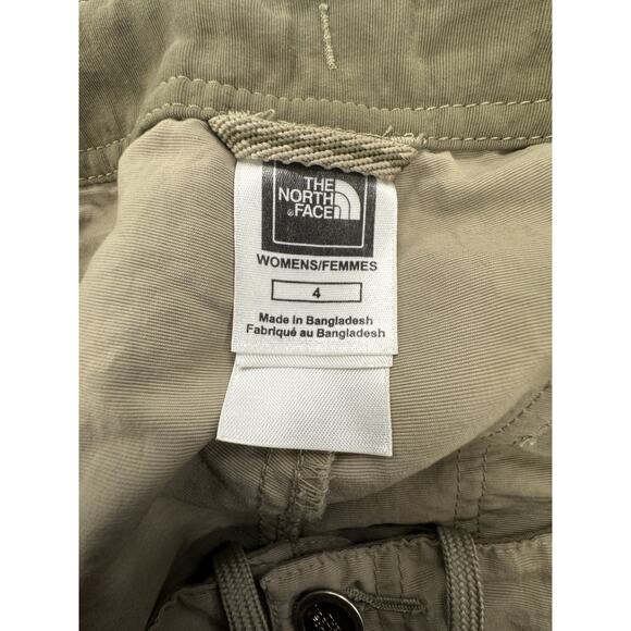 The North Face Shorts Women's 4 Nylon Tan Drawstring Short Gorpcore Hiking - Picture 5 of 7